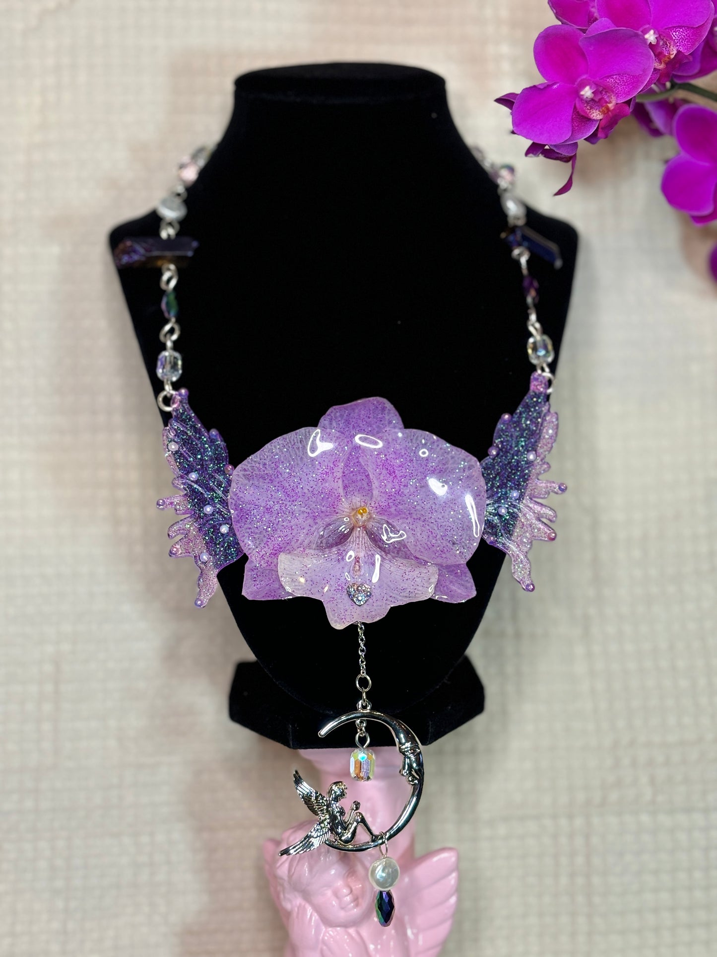 Purple Fairy Orchid Collar