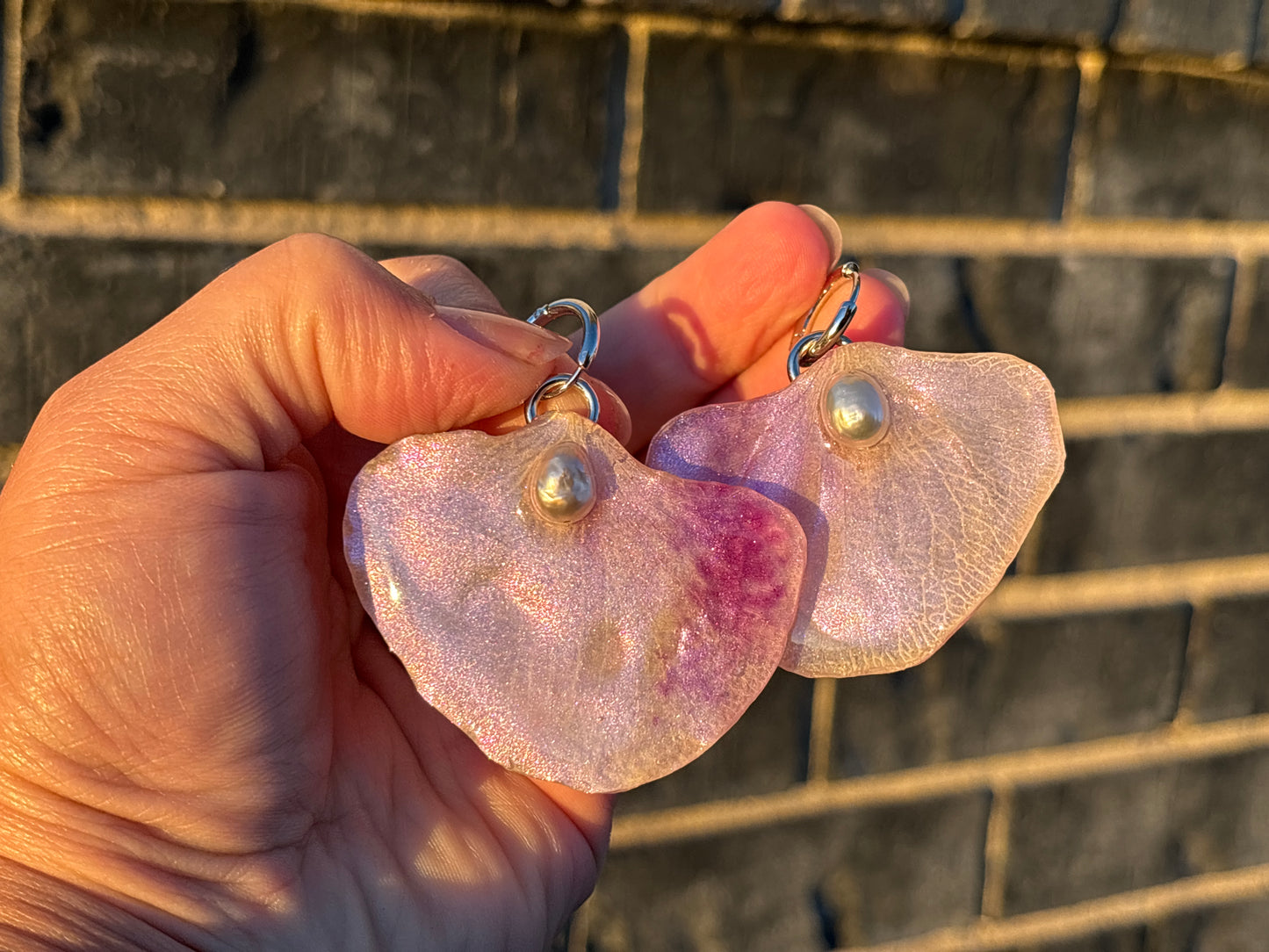 Orchid XL Petals “Huggie” Earrings