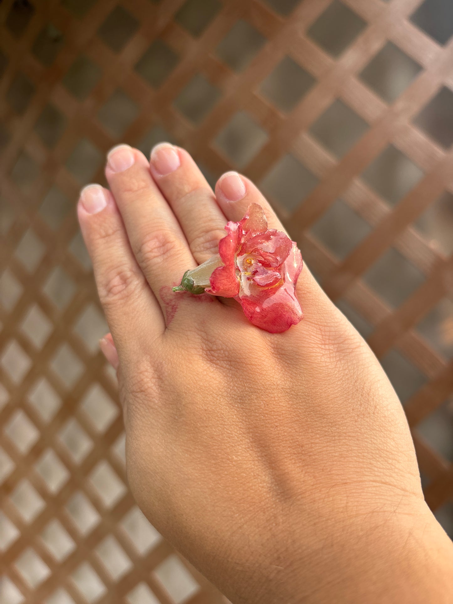 Coral Snapdragon Ring