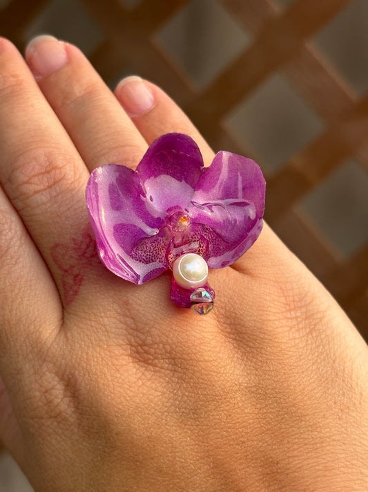 Purple Orchid Ring
