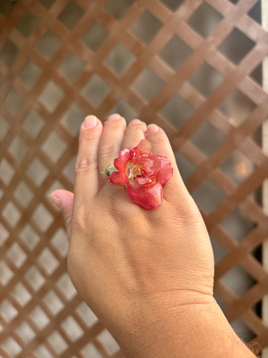 Coral Snapdragon Ring