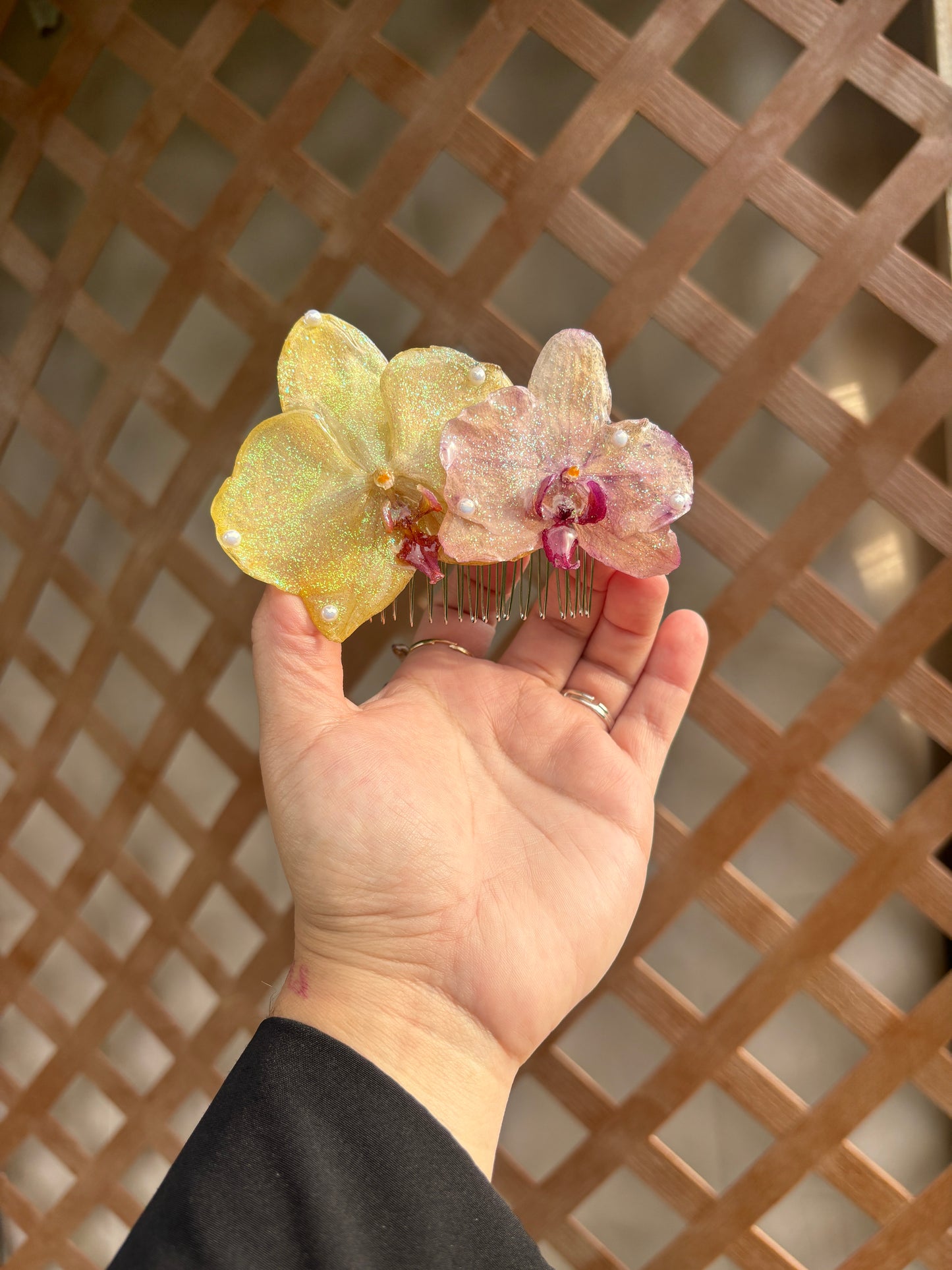 Peineta de 2 Orquídeas