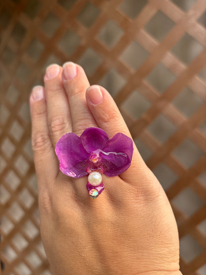 Purple Orchid Ring