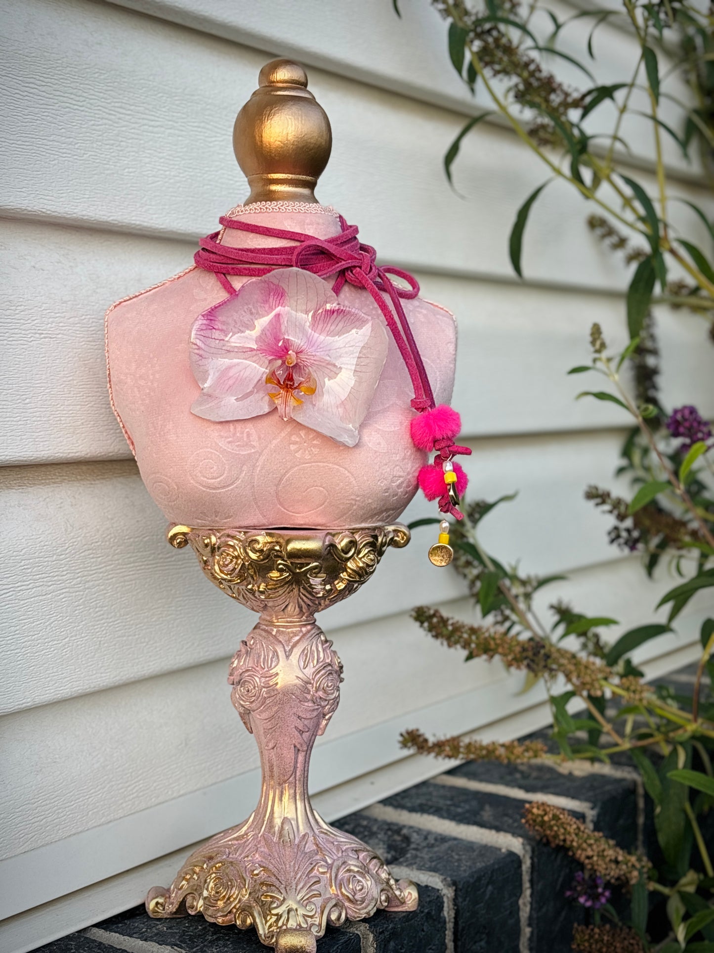 Orquídea Rosa y Blanca