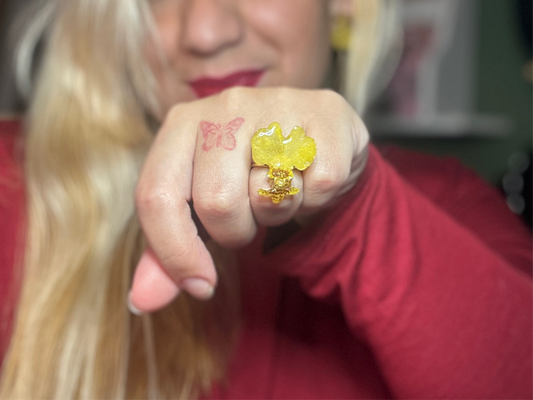 🌼 Dancing Lady Orchid Ring