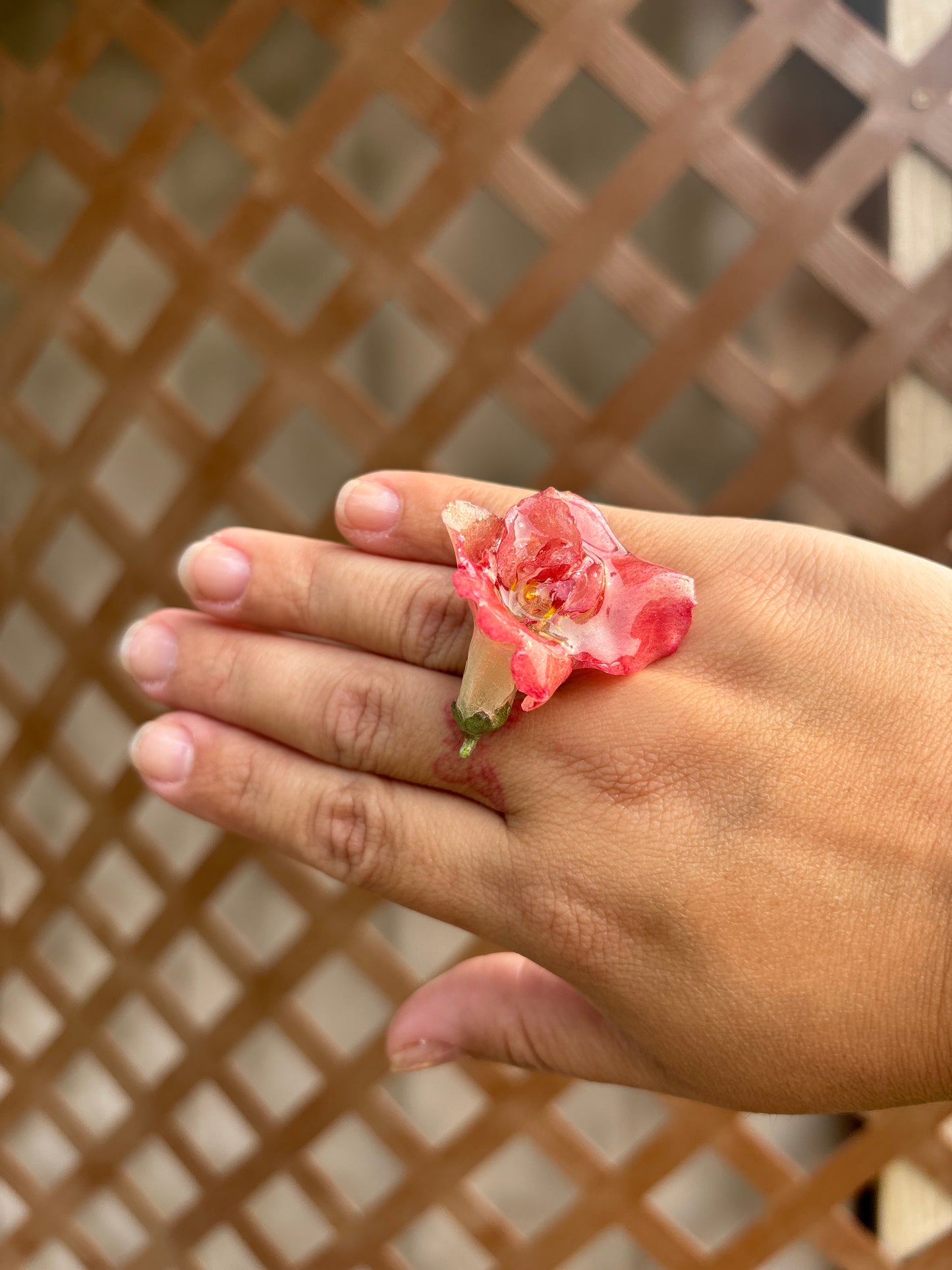 Coral Snapdragon Ring