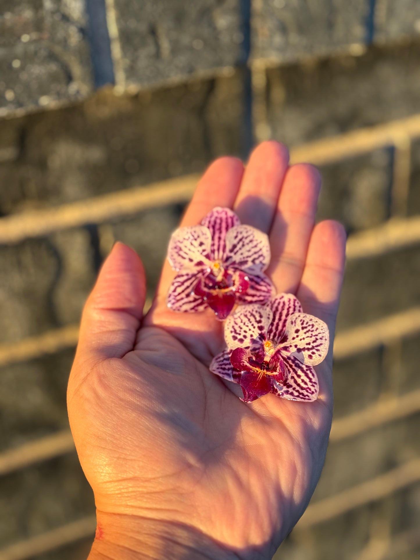 Mini Orchid Stud Earrings 🌷🌱✨