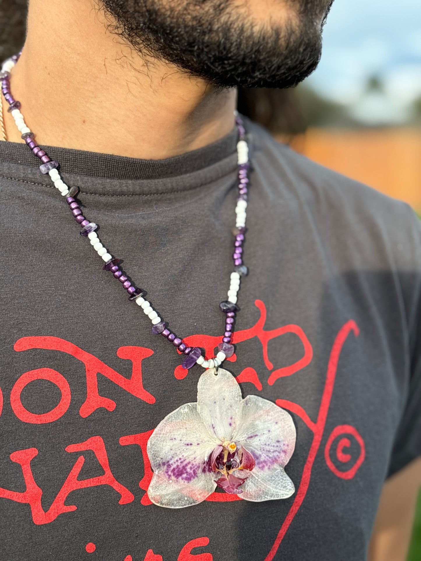 Collar Unisex de Orquídea