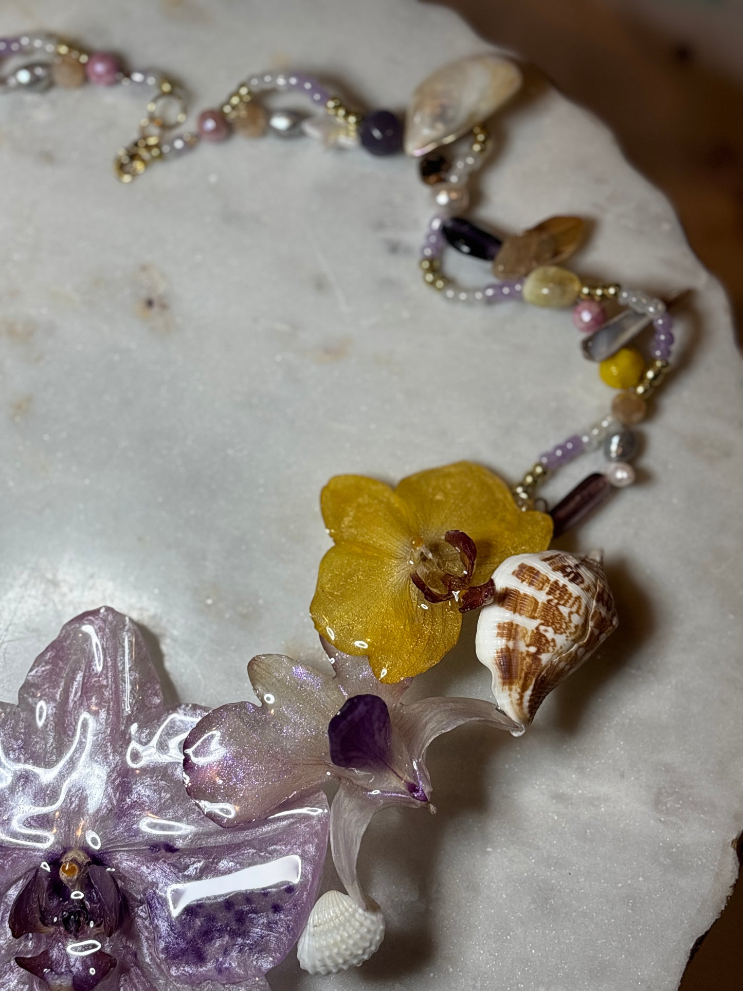 Maximalist collar 🌿🌸🐚