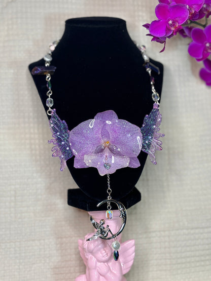 Purple Fairy Orchid Collar