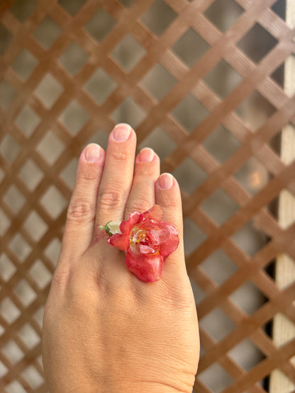 Coral Snapdragon Ring