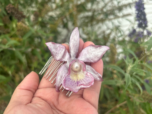 Peineta de Cattleya ✨🌷💜