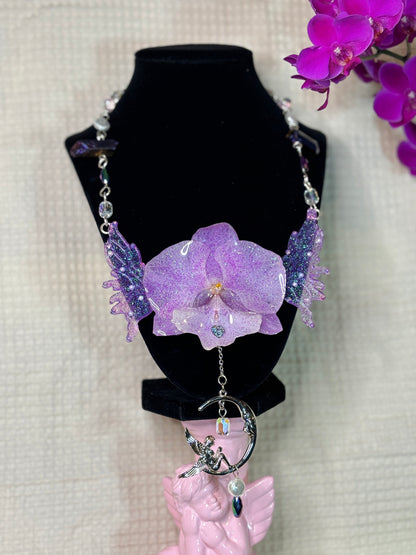 Purple Fairy Orchid Collar
