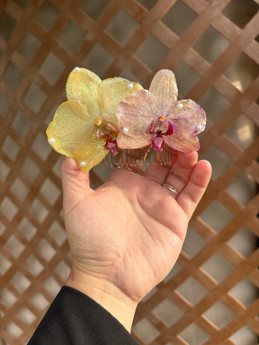 Peineta de 2 Orquídeas