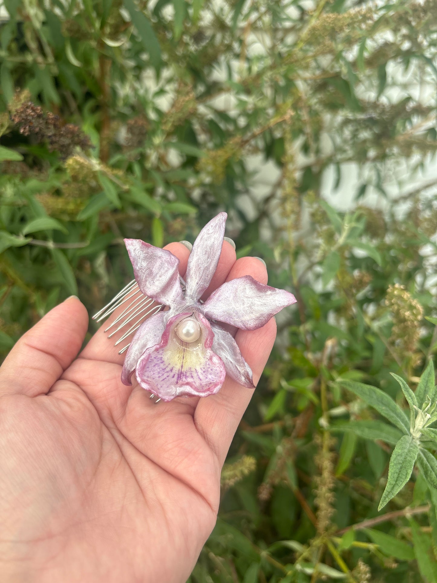 Peineta de Cattleya ✨🌷💜