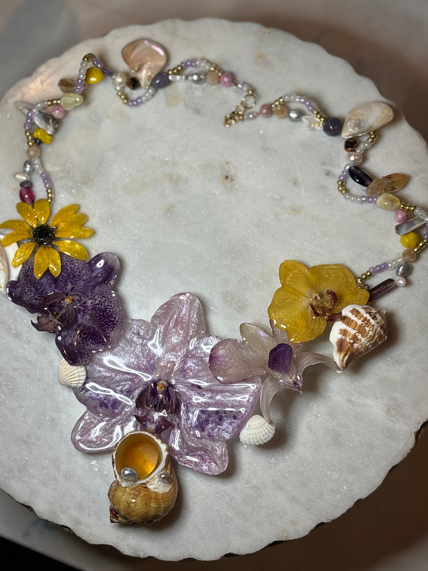 Maximalist collar 🌿🌸🐚